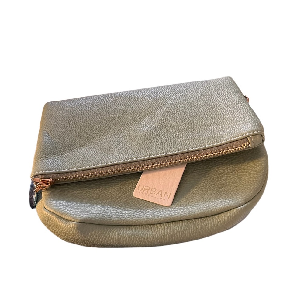 NWT Urban Expressions Mint Green Pebbled Vegan Foldover Clutch